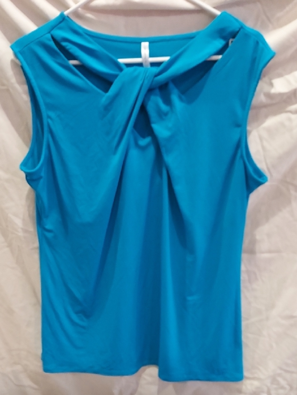 Passport Bright Teal Twist-front Tank Top
